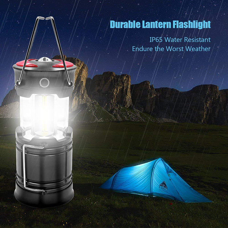 Rechargeable LED Camp Lantern Super Bright 4 Modes Water Resistant Outdoor Light Portable Emergency Camping Lamp Flashlights