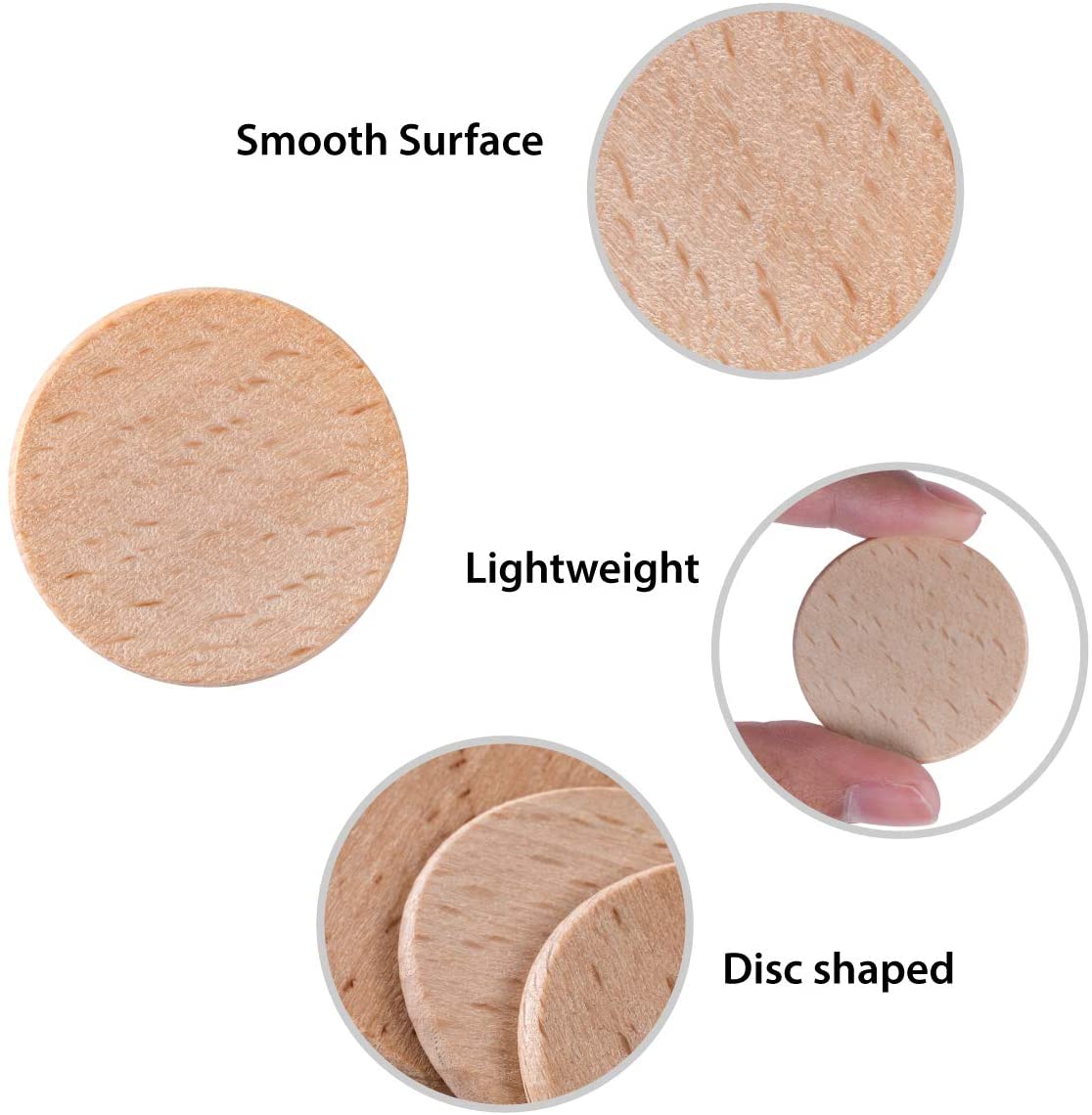 10pcs Round Discs Natural Round Wood Slices Circles with Tree Bark Log Discs for DIY Crafts Wedding Party Decoration