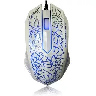 Souris de jeu ergonomique à câble USB, 3200 DPI, silencieuse, avec rétro-éclairage LED, 6 boutons, pour ordinateur PC et portable: 3-button mouse white