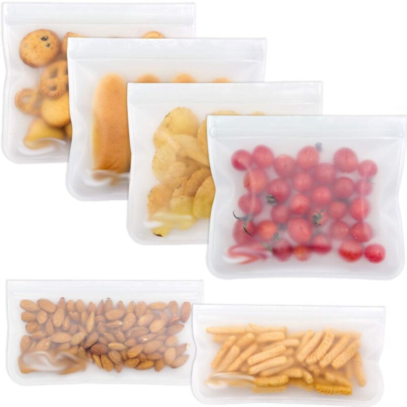 Leak Proof Zip Lock Bags Reusable Freezing Sandwich/Bread/Snack/Fruit Food Storage Bag Kitchen Refrigerated Storage Containers
