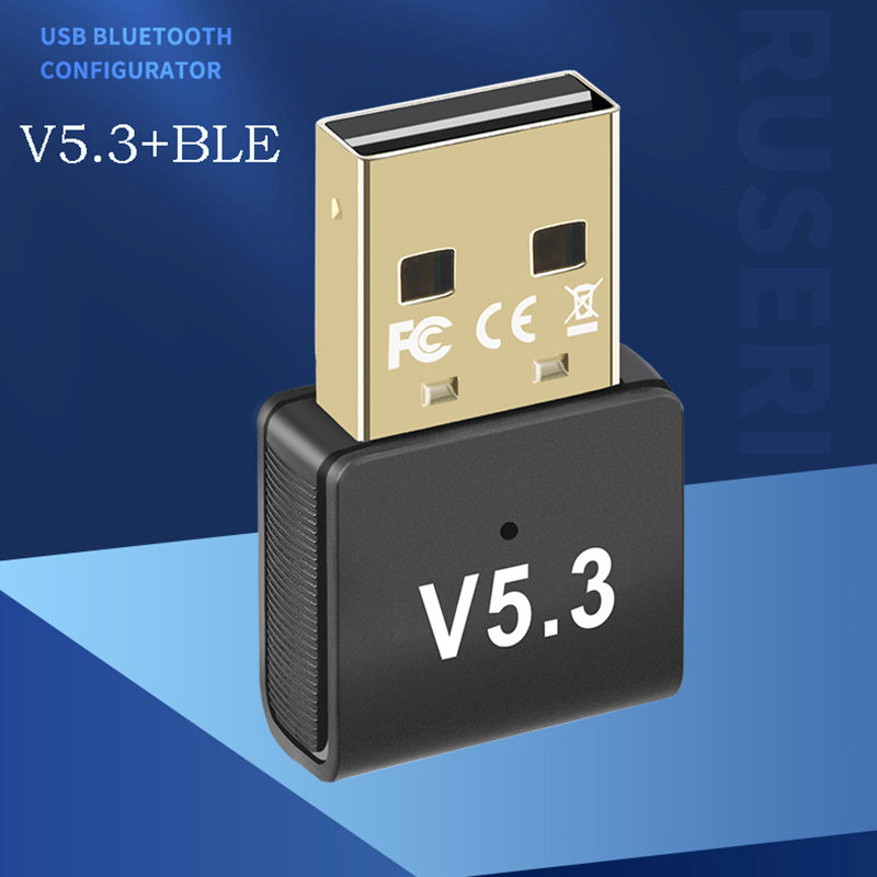 With Bluetooth Dongle BT5.3 Computer USB External Adapter Wireless Connect Earphone Speaker Mouse Game Grip Printer Mobile Phone
