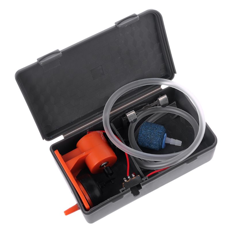 Aquarium Battery Operated Fish Tank Luchtpomp Beluchter Zuurstof Met Lucht Steen 5W