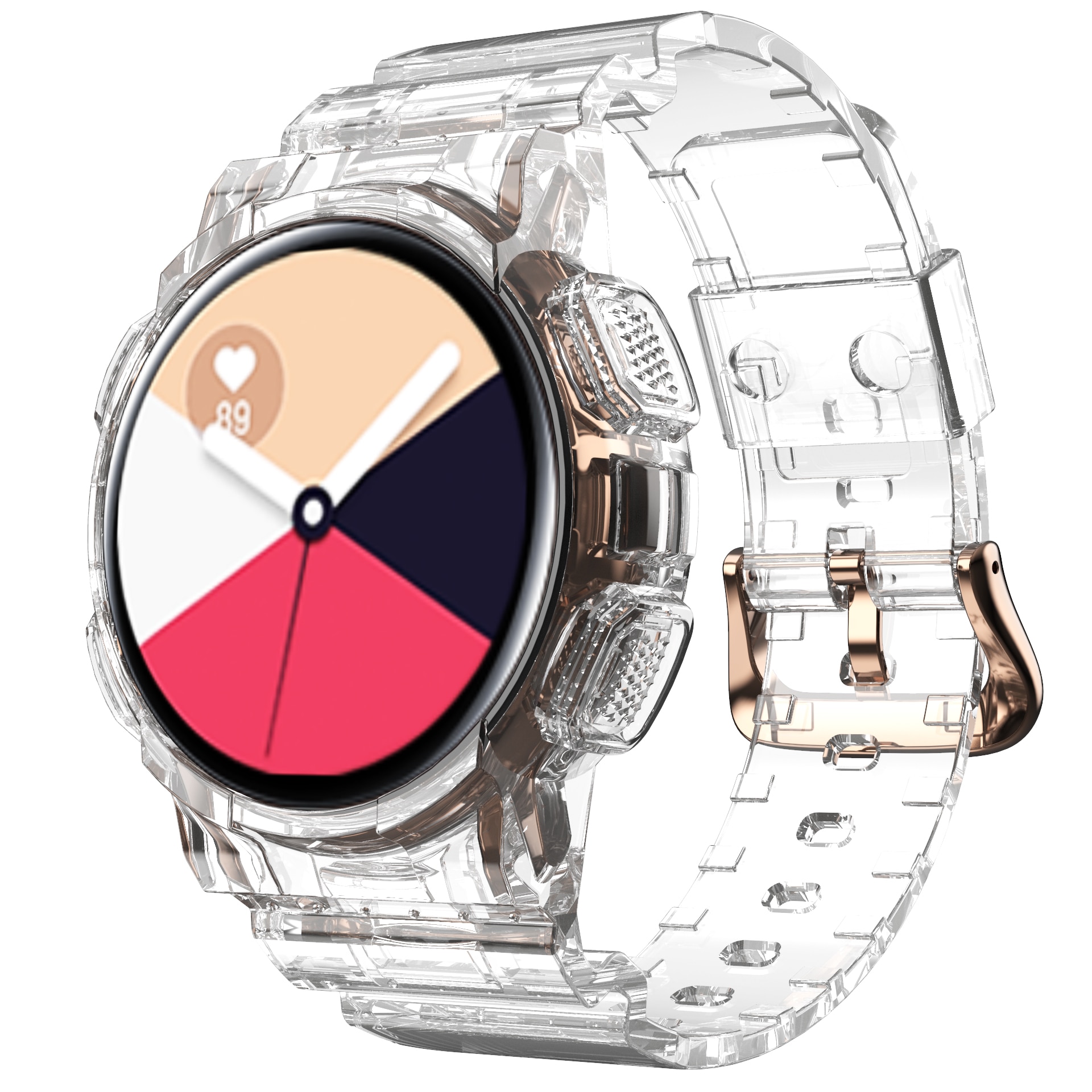 Tpu Horlogeband Voor Samsung Galaxy Actieve 2 40Mm Sport Strap Transparante Band + Case Voor Correa Galaxy Horloge actieve 2 Band