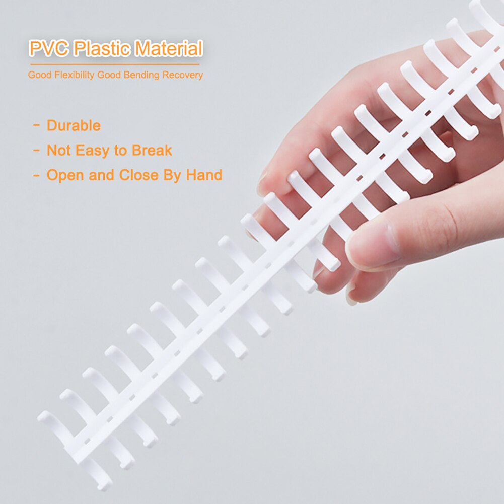 20Pcs Loose-leaf Plastic Binding Ring Spring Spiral for 30 Holes A4 A5 A6 Paper Scrapbook Notebook Stationery School Supplies