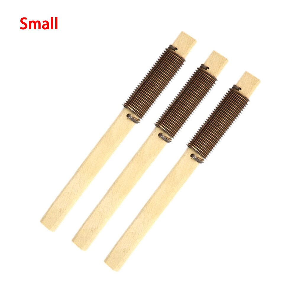 Coarse Teeth Metal Rasp File Softwood Steel Wooden Handle Woodworking 3 Pcs