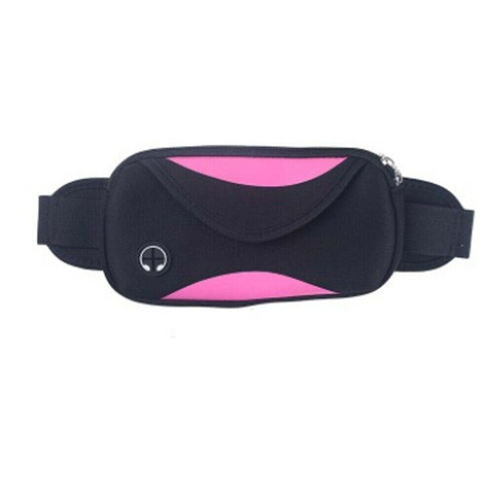 Nova nylon impermeável cinto saco fanny pack saco da cintura unisex esportes neutros heuptas: Rosa quente