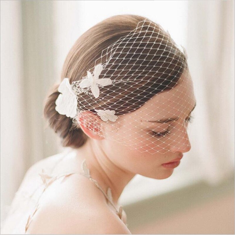 CC Sieraden Sluier Met Kam Bruiden Bruiloft Haaraccessoires Voor Vrouwen Bridal Bruidsmeisjes Handgemaakte Party Fijne Romantische Bloemen V003