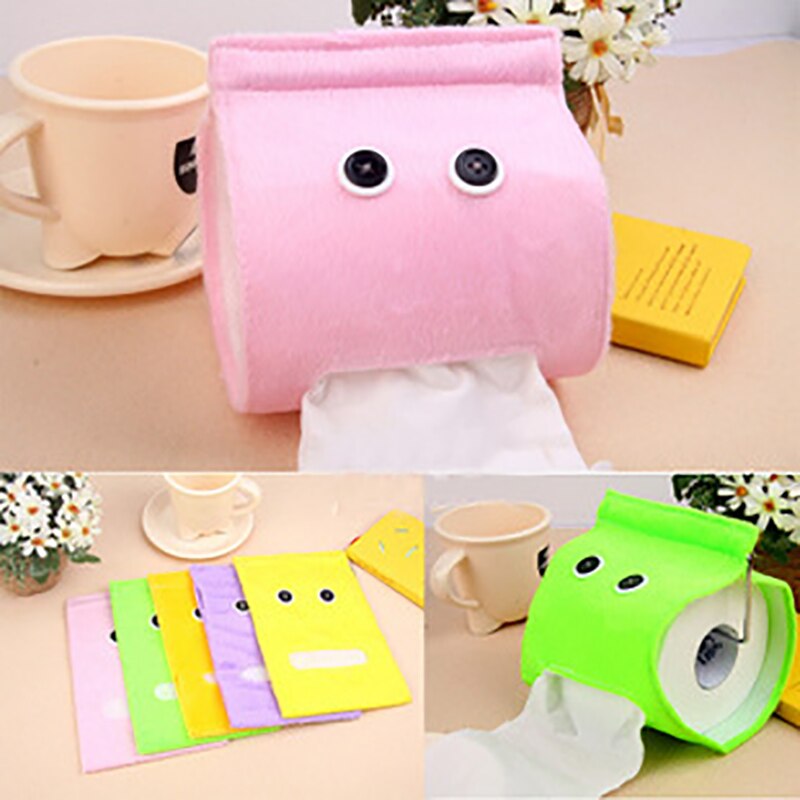 Elf Cute Cloth Lazy Tissue Box Storage Portable Hanging Paper Towel Set Kitchen Bathroom Living Room Decoration Paper Towel Tube