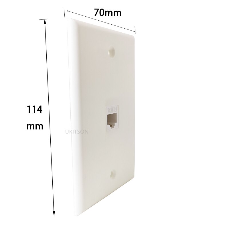 1 Port CAT6 RJ45 Keystone Jack Wall Plate Female To Female Lan Socket In White For Internet Patch Cord USA Faceplate