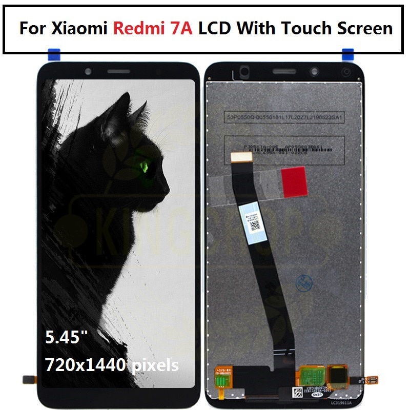 Pour xiaomi Redmi 7A LCD MZB7995IN, M1903C3EG, M1903C3EH, écran tactile d'assemblage de numériseur d'écran tactile d'affichage pour redmi 7A lcd