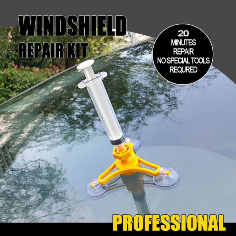 Diy premium bil crack forrude reparation injektor sæt auto rude glas forrude split ridse harpiks reparation gendannelsessæt