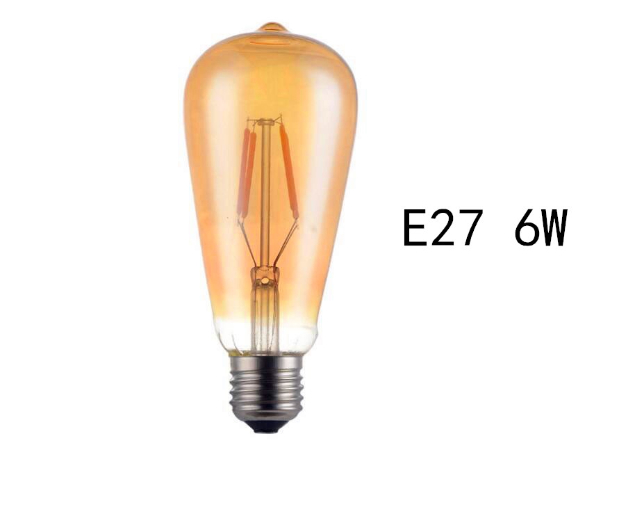 LED ST64 3W 6W 9W 12W 15W 18W 21W Warm White Intage Edison Filament Bulb E27 B22 110V 220V 360 Degree Energy Light Lamp