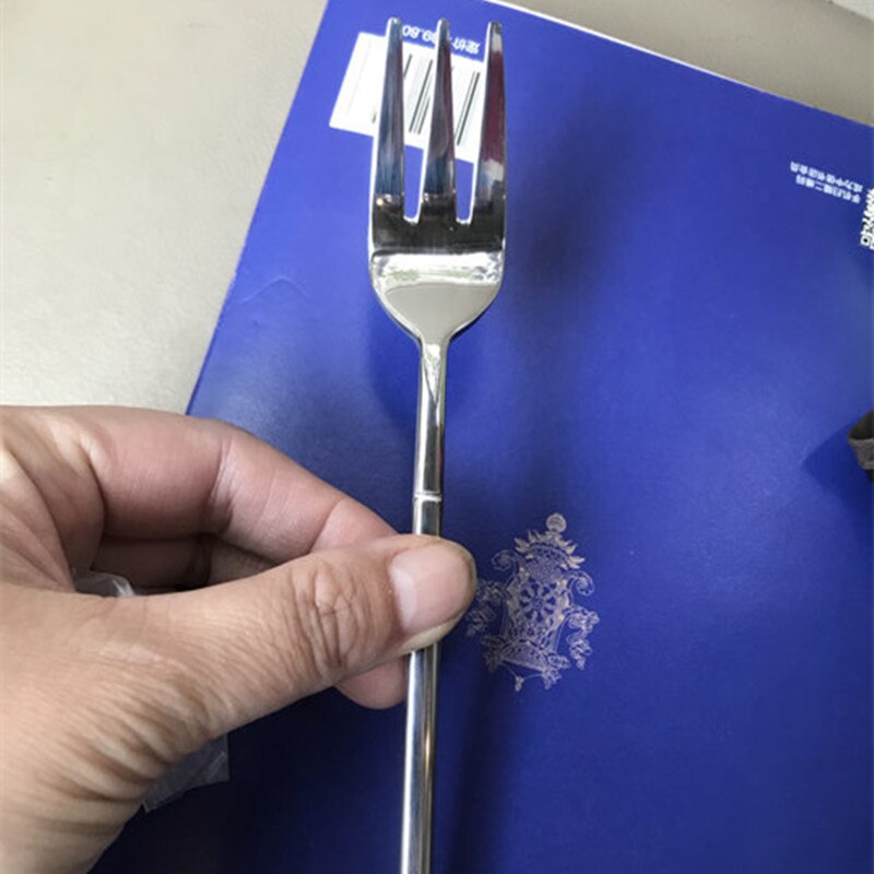 Spejl guld stål bestik sæt spisestel gaffel ske kniv sæt western restaurant rustfrit stål bordservice ske og gaffel sæt: Lf7 jsteafork 1pc