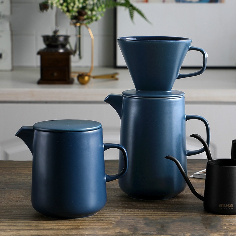 Hand Punch Koffie Pot Keramische Koffiefilter Cup Gebruiksvoorwerp Set Huishoudelijke Drip Koffie Hand Punch Pot Sharing Pot Set