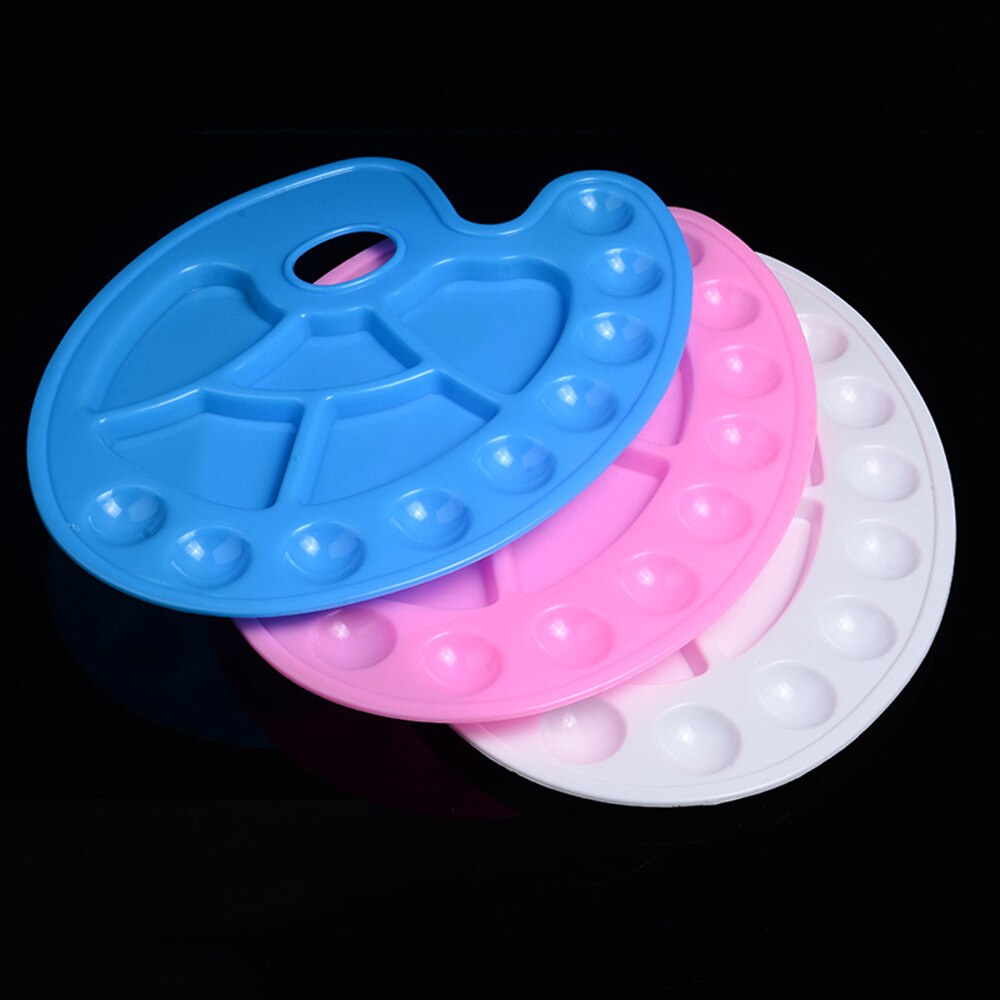 Paleta de plástico para pintura, bandeja grande con orificio para el pulgar para suministros de arte, sujeción y mezcla de colores, aceite acrílico, artesanía, pintura artística DIY