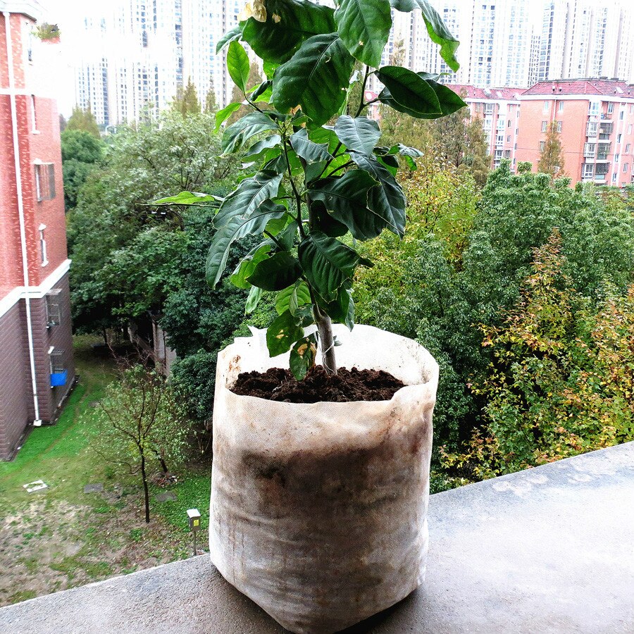 100/50PCS Seedling Plants Nursery Bags Organic Biodegradable Grow Bags Fabric Eco-friendly Ventilate Growing Planting Bags