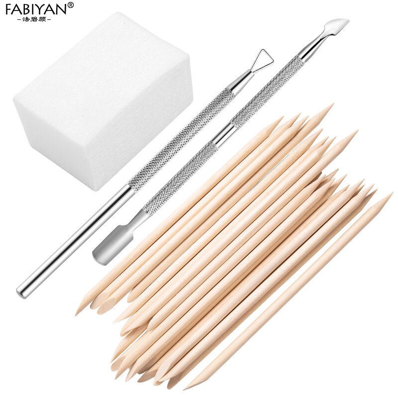 50/100 st orange pinnar dubbla ändar nail art pusher remover träpinnar för borttagning av nagelband manikyr pedikyr vårdverktyg set