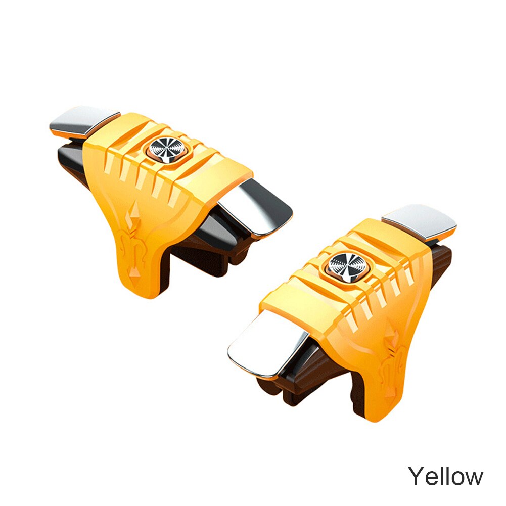 Joystick de juego móvil para Apple/PUBG Android, Mando de juego para móvil, botón de disparo, tirador L1R1: YELLOW