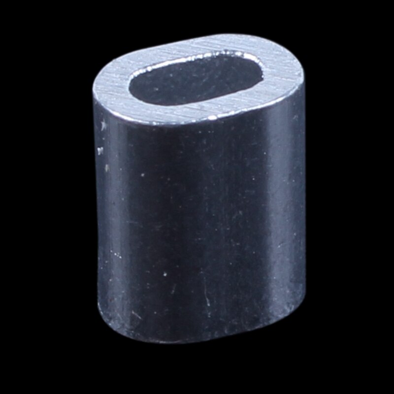 200 Pcs 1Mm Steel Wire Rope Aluminum Ferrules Sleeves Silver Tone