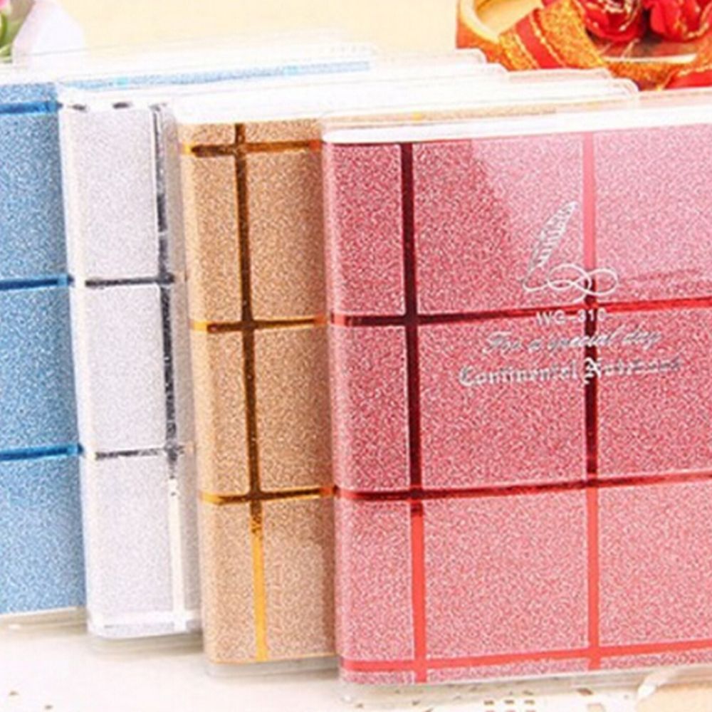 1 Pcs Shiny Checkered Notebook Sketchbook Diary Drawing Painting Graffiti Blank Paper Notebook Memo Pad