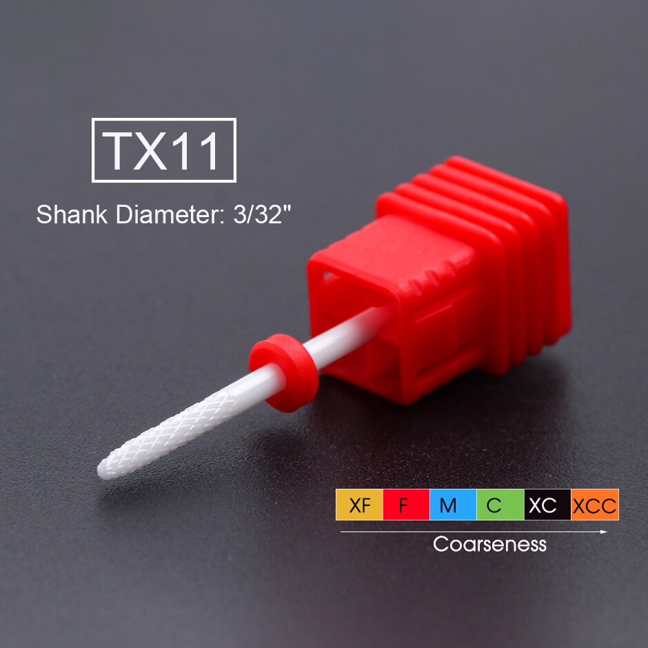 1pcs Small Round Remover Cutter for Manicure Dead Skin Nail Drill Ceramic Clean Bits Burr Pedicure Electric Nail File CHTX01-14: TX11