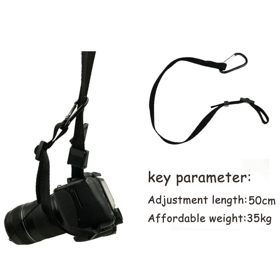 Protable justerbar kamera säkerhetsrep rem sträng för bärhastighet svart snabbfokus snabb sling rem slr kamera tillbehör