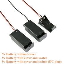 9 V Batterie Halter Box Fall Draht Mit Stecker Blei AUF/OFF Schalter Abdeckung Fall