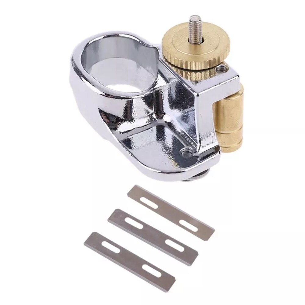 Leer Craft Splitter Kit Lederen Incisie Cutter Mes Koperen Trimmen Mes Met Mes Leer Snijgereedschap: sliver 1pcs