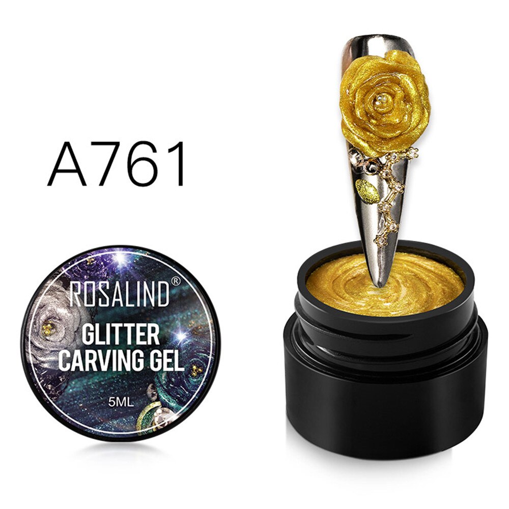 5d carving maleri negle gel farver skulptur negle gel 3d udskåret plasticine uv gel lak diy nail art maleri 3d gel: A761