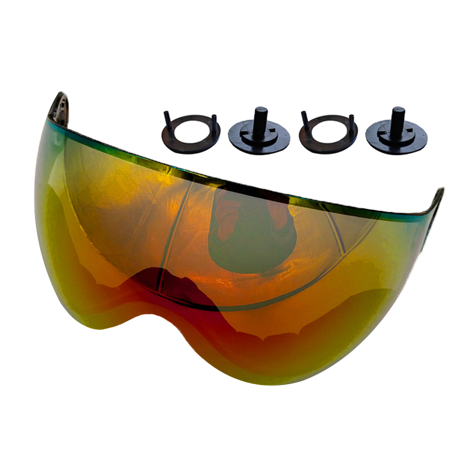 LOCLE Skihelm Visiere von MS95 MS99 Multifunktionaler winddichter staubdichter Ersatzlinse UV-Schutz Skihelm Extra Linse: Rosa