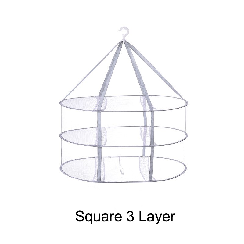 Stendino pieghevole 2 strati pieghevole maglia traspirante stendino rete asciugatrice 3 livelli lavabile appeso rete da campeggio