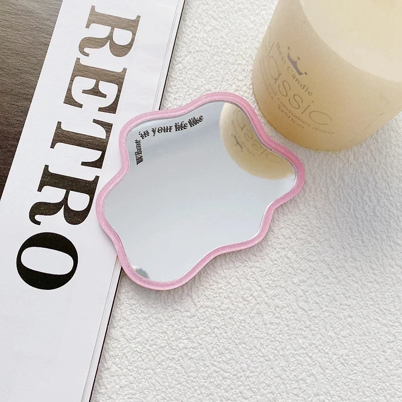 NIEUW Korea Leuke Stijl Bloem Spiegel Mobiele Airbag Griptok Grip Tok Stand Opvouwbare Telefoonhouder Beugel Case Universele Accessoires: MULTICOLOR