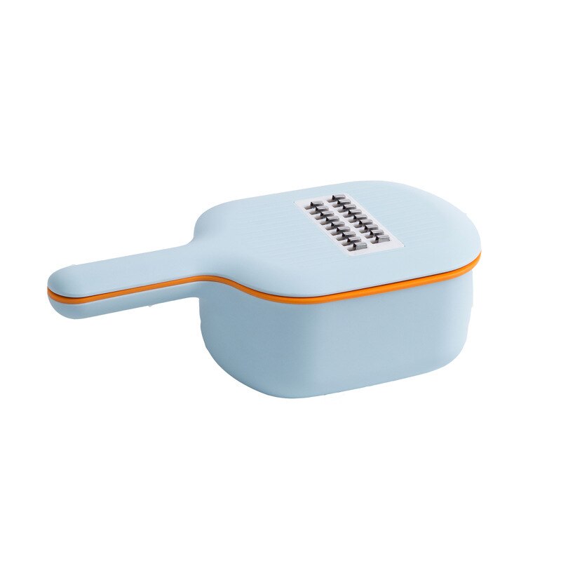 Mandoline Slicer Vegetable Chopper Multi-purpose Veggie Cutter Julienne Grater with Drain Basket for Cabbage Fruit Salad: draining board Green