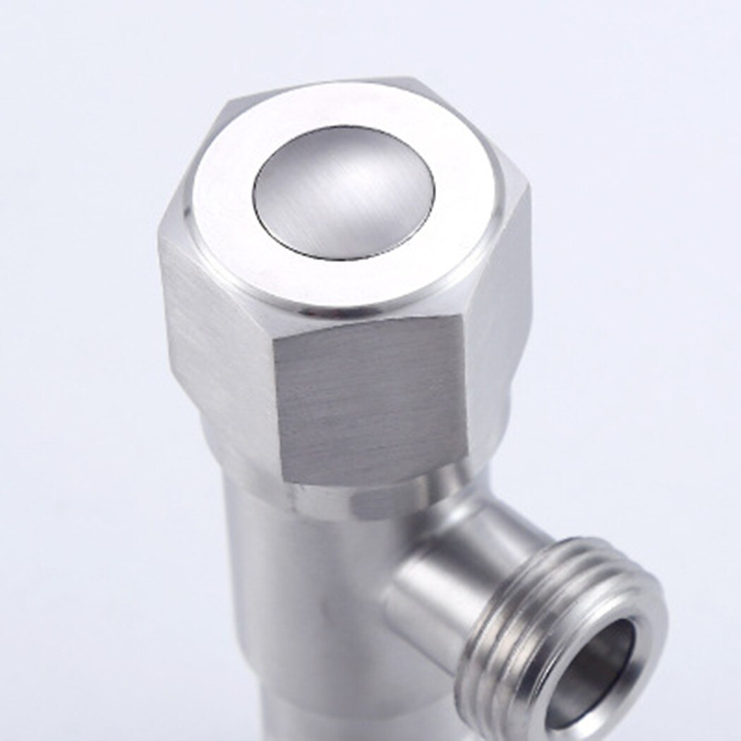 Stainless Steel Shut Off Valve Toilet 0.3-1.8Mpa Angle Valve Brushed Nickel