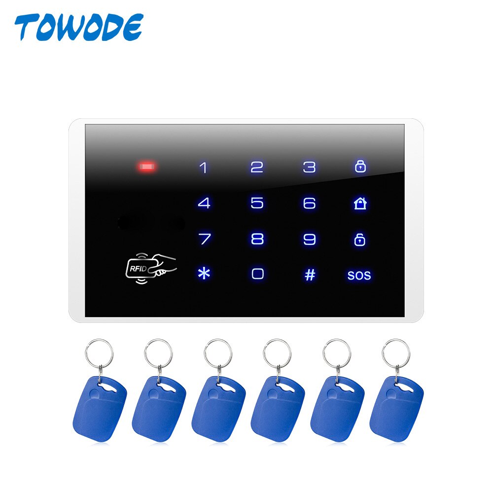 KERUI W18 GSM WIFI DIY Alarm System Wireless Home Security Motion Sensor Buglar Alarm Kit Russian French Spanish English Option: Wireless keyboard