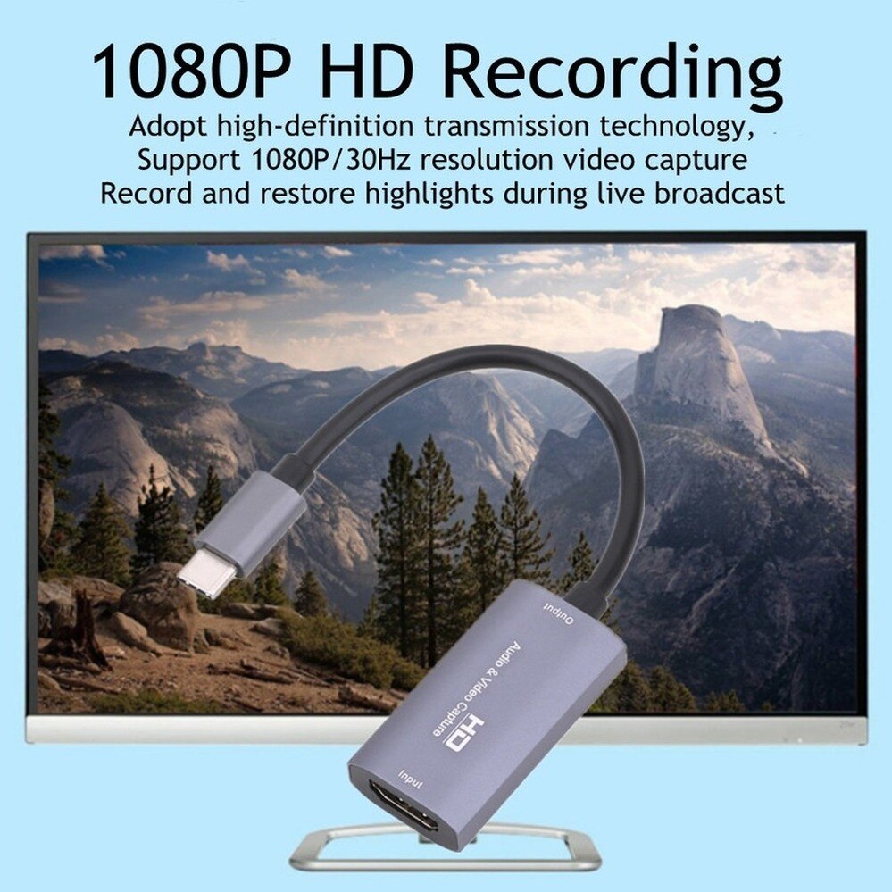 Pzzpss Hd 1080P Z29A Hdmi-ingang USB-C Uitgang Audio Video Capture Card Fot Telefoon/Computer Game Live plug En Play Vangt