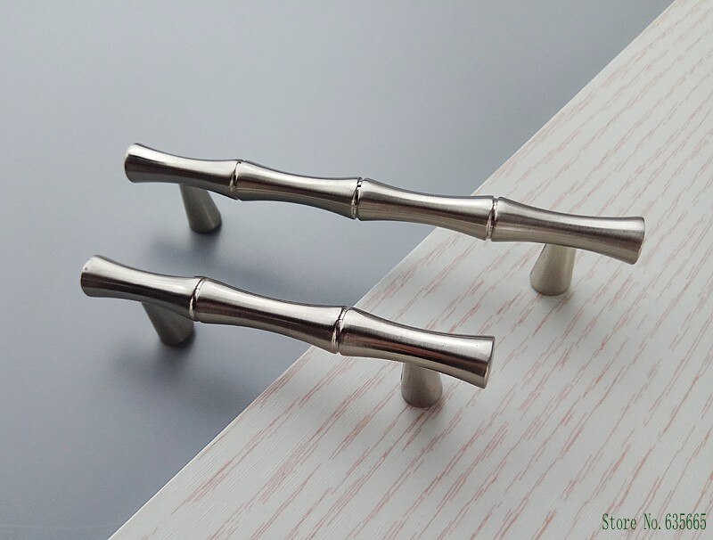 64mm/96mm Bamboo Style Furniture Hardware Handle Kitchen Cabinets Sliding Door Knob Drawer Wardrobe Cupboard Push Pulls Handles