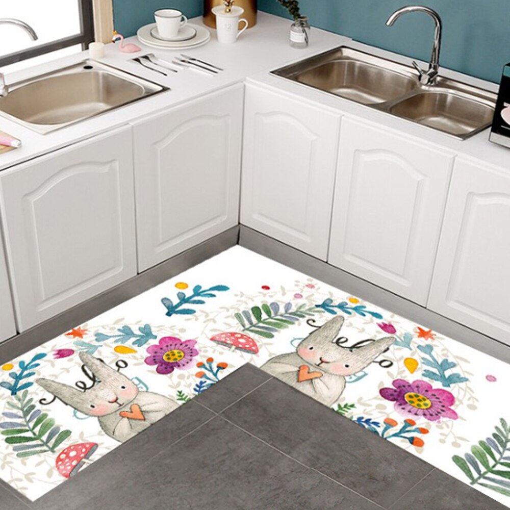 40×60+40×120cm Kitchen Mats Absorb Water, Oil, Anti-skid, Oil-proof And Waterproof: B