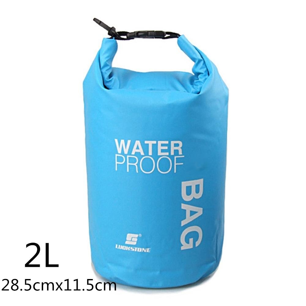 Sport étanche sac à dos sac à dos flottant canotage Rafting sac ultra-léger PVC sac à dos natation sac de rangement voyage Kits 2/15L: 2L Blue