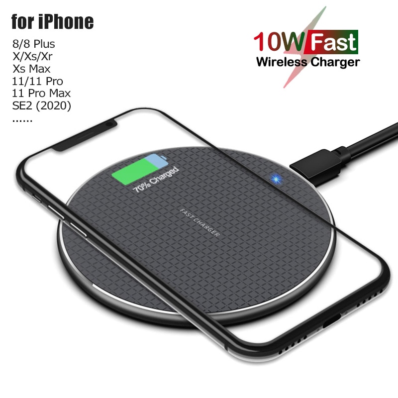 10W 7.5W Rapide Qi Sans Fil De Charge pour Apple iPhone 11 Pro Max X XR XS Max 8 plus Téléphone Sans Fil Chargeur pour iPhone SE SE2