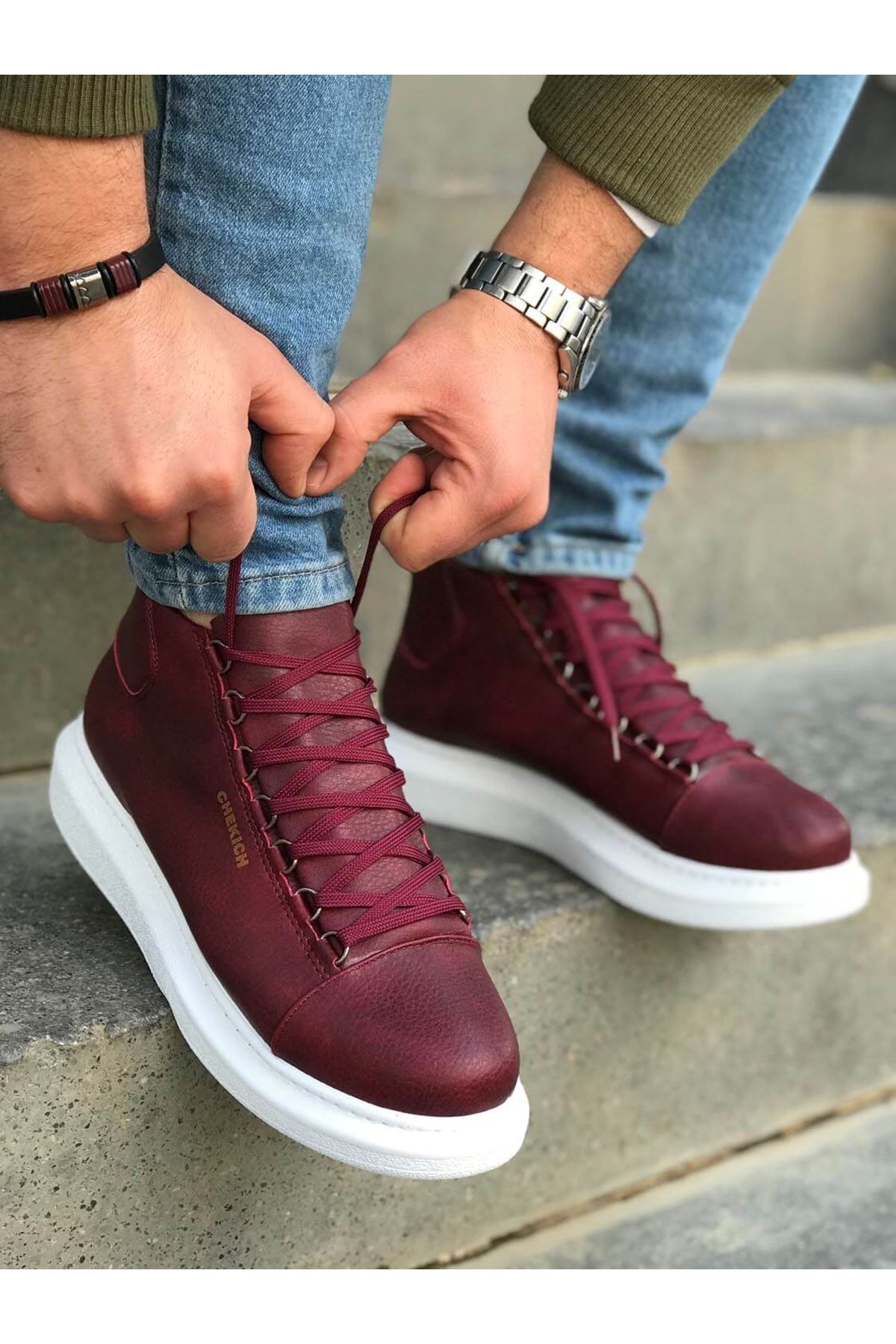 Chekich CH258 IT bottes homme bordeaux
