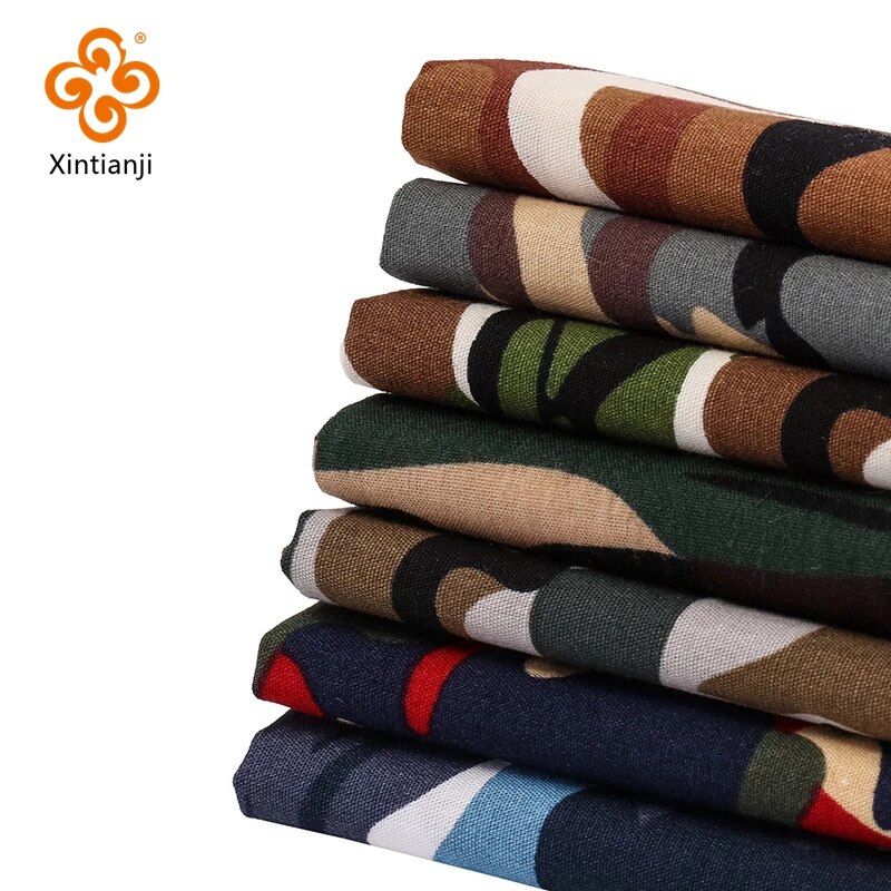 Tela de camuflaje de algodón de yardas, , tela de popelina para ropa de hombre 45*145 cm/unids TJ1343