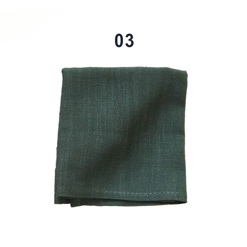 1PC Solid Color Cup Dishes Accessories Cotton Linen Napkin Clot Handkerchief Tea Towels Ceremony Bowl Teapot Cleaning Towel: 3