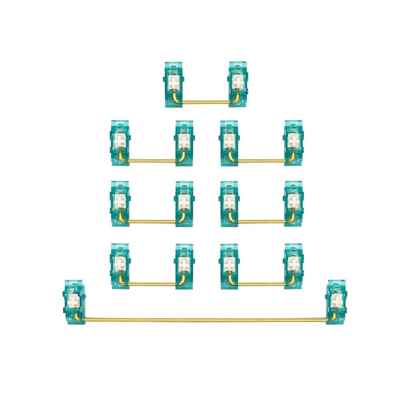 Mechanical Keyboard Modifier Plate Mount Screw-in Stabilizers Transparent Blue Steel Wire 6.25X Keycap Stabilizers: B