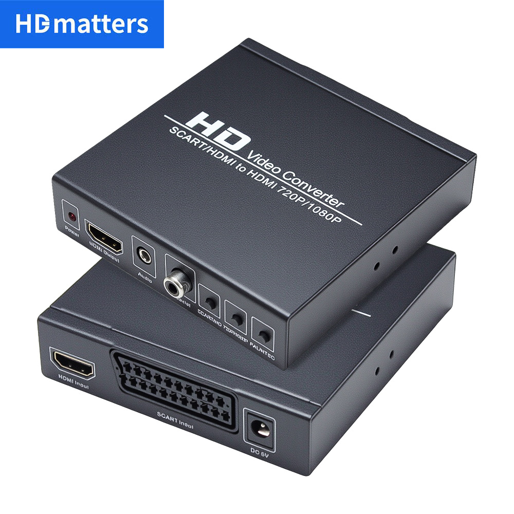 RGB Scart naar HDMI-compatibele Scaler-converter HD Scart RGB naar HDMI-compatibele converterbox met audio-extractor voor Scart RGB