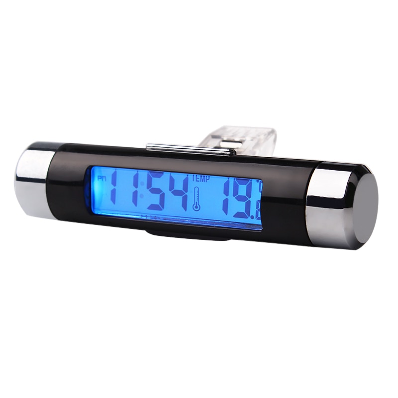 Forauto 2 In 1 Lcd-scherm Auto Digitale Klok Air Vent Outlet Thermometer Auto Decoratie Auto Accessoires