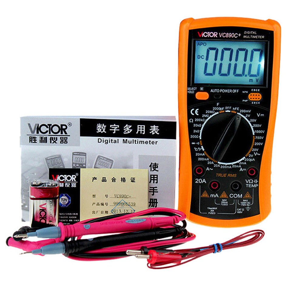 Lcd-scherm Digitale Multimeter 20000 uF Condensator ondersteuning
