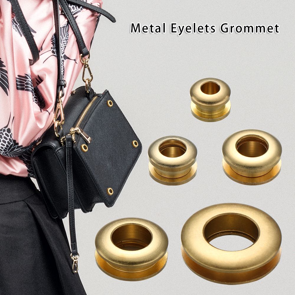 2Pcs Solid Brass Screw Back Eyelets With Washer Grommets Leather Craft Accessory for Bag Garment Shoe Clothes Jeans DIY Decor