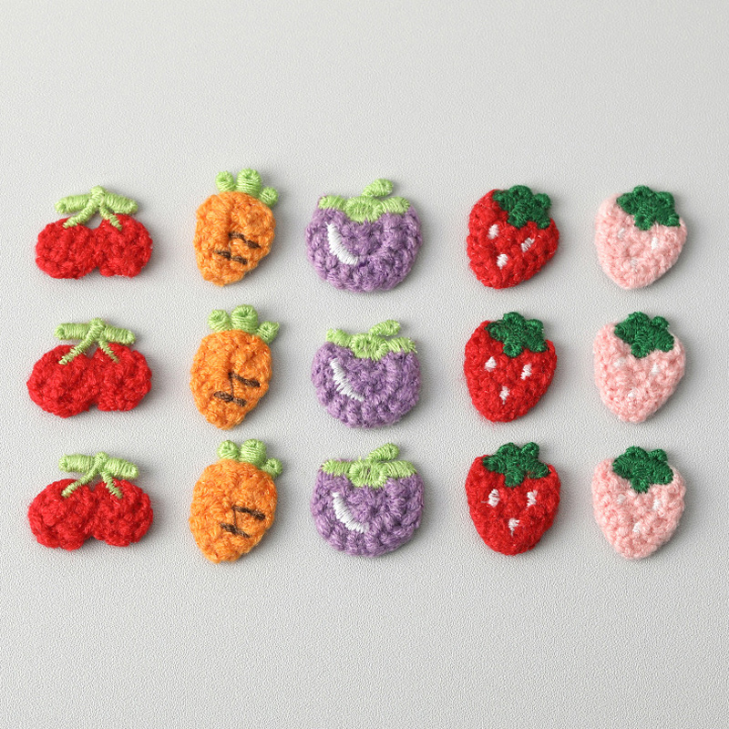 Pegatinas decorativas DIY para pantalones, Mini bordado de frutas, pegatinas de tela versátiles, mochilas escolares, ropa, zapatos, reparación de agujeros, pegatina de tela