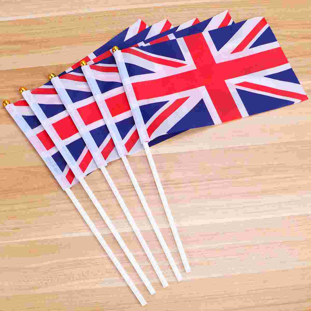 100pcs Union Jack Hand Waving Flag Royal Jubilee UK Great Britain Flags